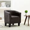 vidaXL Chaise cabriolet Marron fonc&eacute; Similicuir