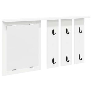 vidaXL Porte-manteau mural Montage mural Blanc 85 x 10 x 45 cm