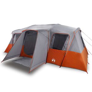vidaXL Tente familiale tunnel 16 personnes gris imperm&eacute;able