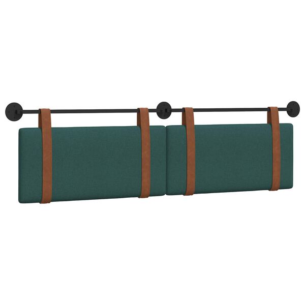 vidaXL T&ecirc;te de lit suspendue Uni Vert fonc&eacute; 170 x 55 x 5 cm PU antique