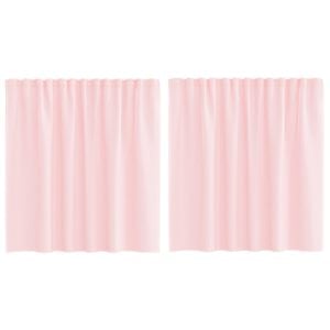 vidaXL Rideaux en voile avec boucles 2 pcs rose clair 140x140 cm