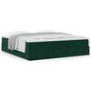 VidaXL Cadre de lit ottoman avec matelas vert fonc&eacute; 180x200 cm velours