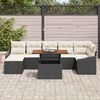vidaXL Ensemble de canap&eacute; de jardin 8 pcs Noir Poly rotin