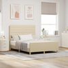 vidaXL Cadre de lit avec t&ecirc;te de lit Cr&egrave;me 140 x 200 cm tissu