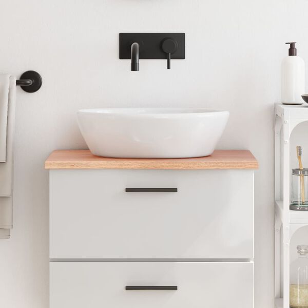 vidaXL Comptoir de salle de bain marron clair 60x30x2 cm bois trait&eacute;