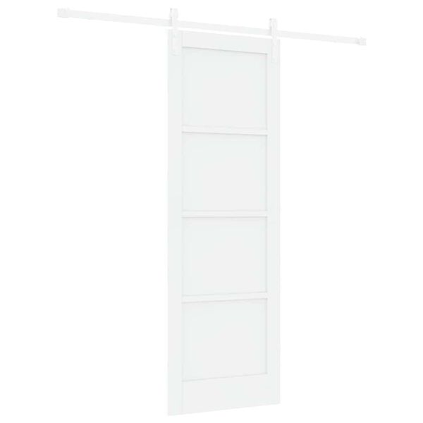 vidaXL Porte coulissante Blanc 73,5 x 211 cm Pin massif