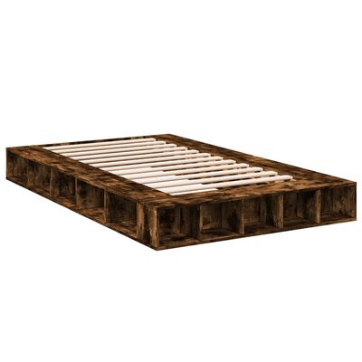 vidaXL Cadre de lit sans matelas chêne fumé 120x200 cm