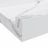 vidaXL &Eacute;tag&egrave;re Murale avec &eacute;tag&egrave;re 2 pcs Marbre blanc 60 x 9 x 3 cm