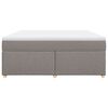 vidaXL Sommier &agrave; lattes de lit avec matelas Taupe 180x200 cm Tissu