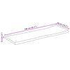 vidaXL Dessus de table 140x40x2,5 cm bord vivant bois massif manguier