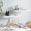 vidaXL &Eacute;tag&egrave;re murale flottante 2 pcs Blanc brillant 60x23,5x3,8cm MDF