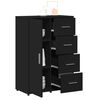 vidaXL Buffets 2 pcs noir 60x31x84 cm bois d'ing&eacute;nierie