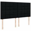 vidaXL Sommier &agrave; lattes de lit avec matelas Noir 180x200 cm Tissu