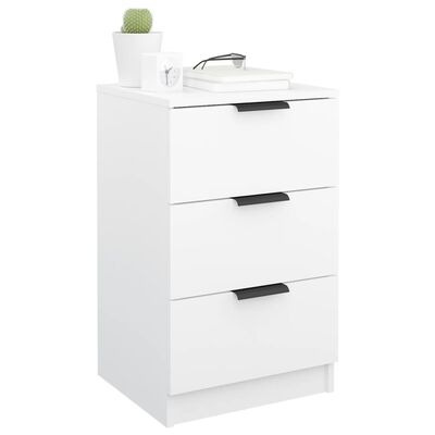 vidaXL Tables de chevet 2 pcs Blanc 40x36x65 cm