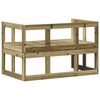 vidaXL Canap&eacute; de jardin extensible bois massif de pin impr&eacute;gn&eacute;