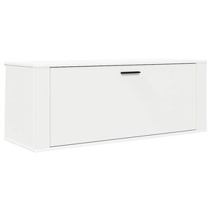 vidaXL Armoire &agrave; chaussures murale Blanc 100x35x38cm Bois d'ing&eacute;nierie