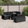 vidaXL Salon de jardin 11 pcs avec coussins noir r&eacute;sine tress&eacute;e