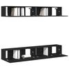 vidaXL Ensemble meuble TV 4 pcs Ch&ecirc;ne noir 100 x 30 x 30 cm