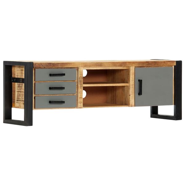 vidaXL Meuble TV 120x30x40 cm Bois massif de manguier
