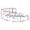 vidaXL Cadre de lit et t&ecirc;te de lit sans matelas cire marron 120x190 cm