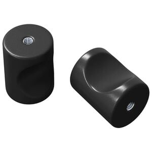 vidaXL Bouton de cabinet 2 pi&egrave;ces Noir 18 x 23 mm Fer