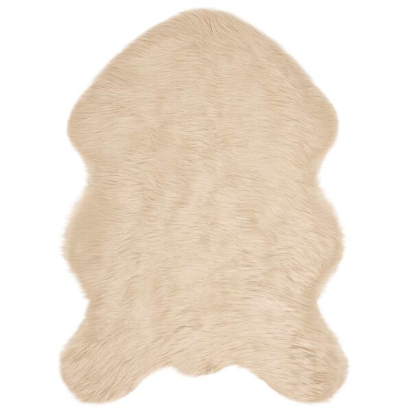 vidaXL Tapis en fausse Tafalla Beige 60 x 90 cm Polyester