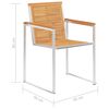 vidaXL Chaises de jardin lot de 4 avec coussins Bois de teck massif