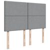 vidaXL Sommier &agrave; lattes de lit avec matelas Gris clair 140x200cm Tissu