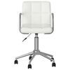 vidaXL Chaise pivotante de salle à manger Blanc Similicuir