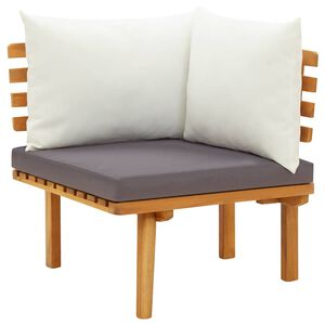 vidaXL Canap&eacute; d'angle de jardin avec coussins bois d'acacia massif