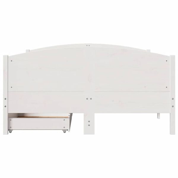 vidaXL Cadre de lit sans matelas blanc 140x200 cm bois de pin massif