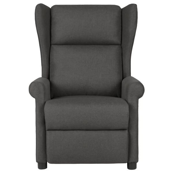 vidaXL Fauteuil inclinable Gris fonc&eacute; Tissu