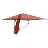 vidaXL Parasol de jardin Terre cuite 248,5 x 247,5 x 160 cm