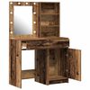 vidaXL Ensemble de table de maquillage avec LED 2 pcs Bois ancien