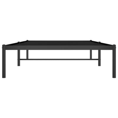 vidaXL Cadre de lit métal sans matelas noir 100x200 cm