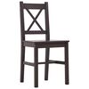 vidaXL Ensemble de salle &agrave; manger 7 pcs Pin&egrave;de Marron fonc&eacute;