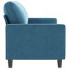 vidaXL Canap&eacute; &agrave; 3 places Bleu 180 cm Velours