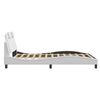 vidaXL Cadre de lit Viana avec LED sans matelas blanc 140x200 cm