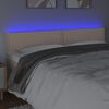 vidaXL T&ecirc;te de lit &agrave; LED Cappuccino 160x5x78/88 cm Similicuir