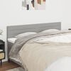 vidaXL T&ecirc;tes de lit Gris clair 160x5x78/88 cm Tissu
