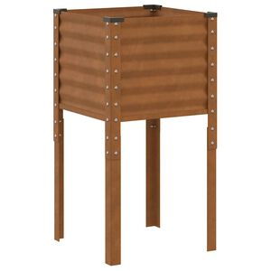 vidaXL Jardini&egrave;re de jardin 45 x 45 x 88 cm Acier patin&eacute;