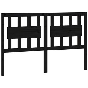 vidaXL T&ecirc;te de lit Noir 125,5x4x100 cm Bois massif de pin