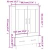 vidaXL Buffet haut blanc 69,5x31x115 cm bois d'ing&eacute;nierie