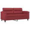 vidaXL Ensemble de canap&eacute;s 3 pcs et coussins rouge bordeaux similicuir