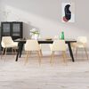 vidaXL Chaises &agrave; manger lot de 6 cr&egrave;me velours