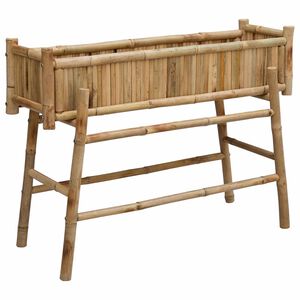 vidaXL Jardini&egrave;re avec support Naturel 100 x 38 x 74 cm Bambou