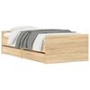 vidaXL Cadre de lit sans matelas ch&ecirc;ne sonoma 75x190 cm