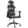 vidaXL Chaise de jeu Noir et blanc Similicuir