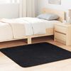 vidaXL Tapis shaggy à poils longs NAVARRA noir 120x120 cm polyester