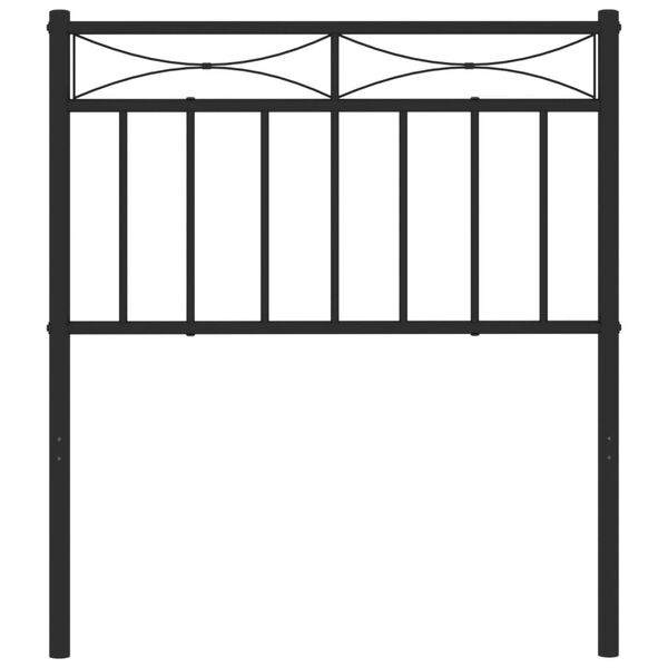 vidaXL T&ecirc;te de lit de remplacement m&eacute;tal noir 75 cm